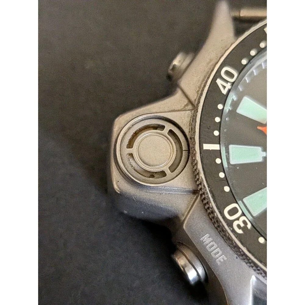 Citizen Promaster Aqualand Quartz 200m Diver Watch, SS Case, Black Rubber **Reed